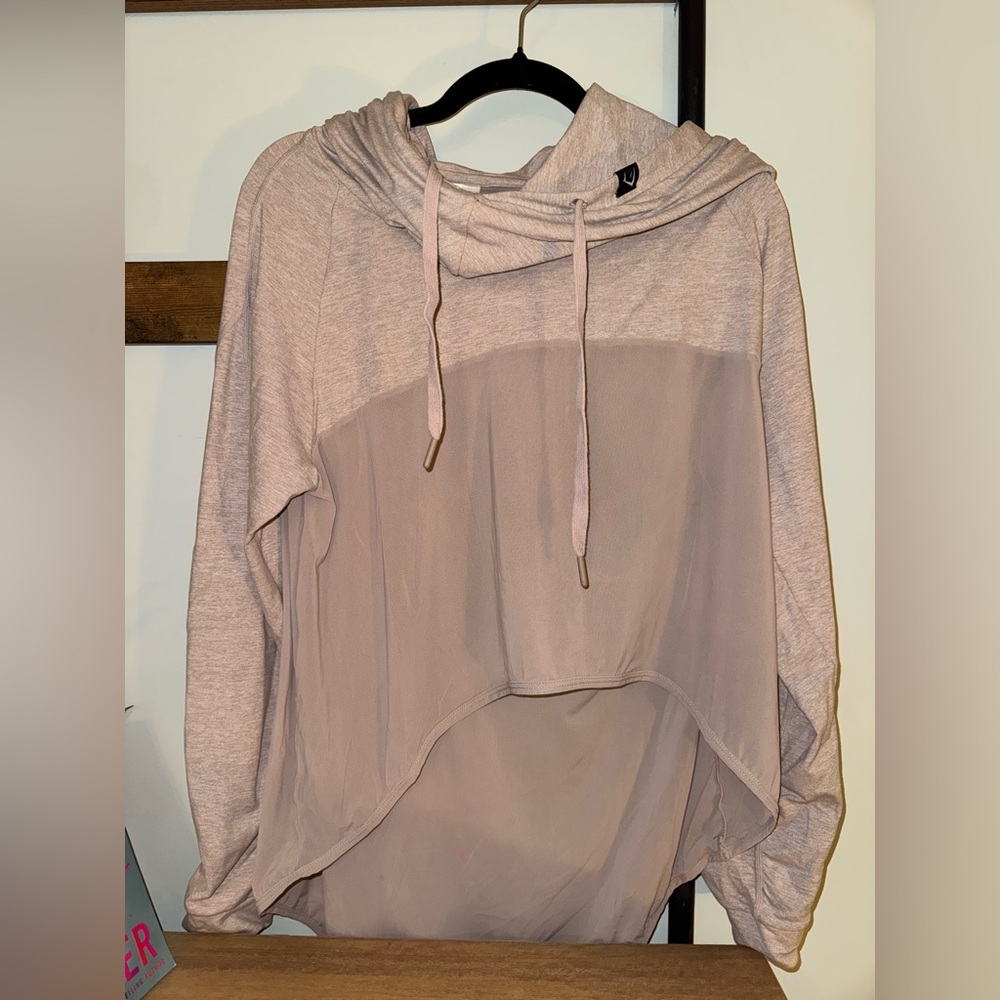 Gymshark Blush Cowl Neck Hoodie Mesh Detail